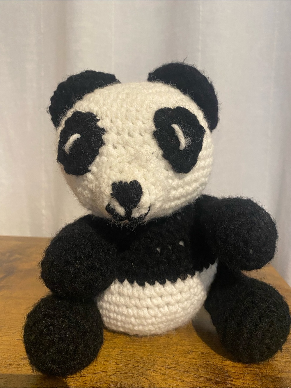 Handmade Crocheted Panda Plush - Black & White